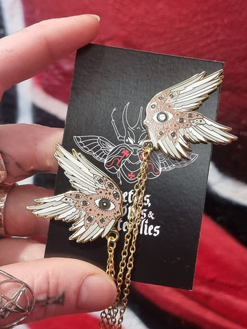 Biblical angel collar pins