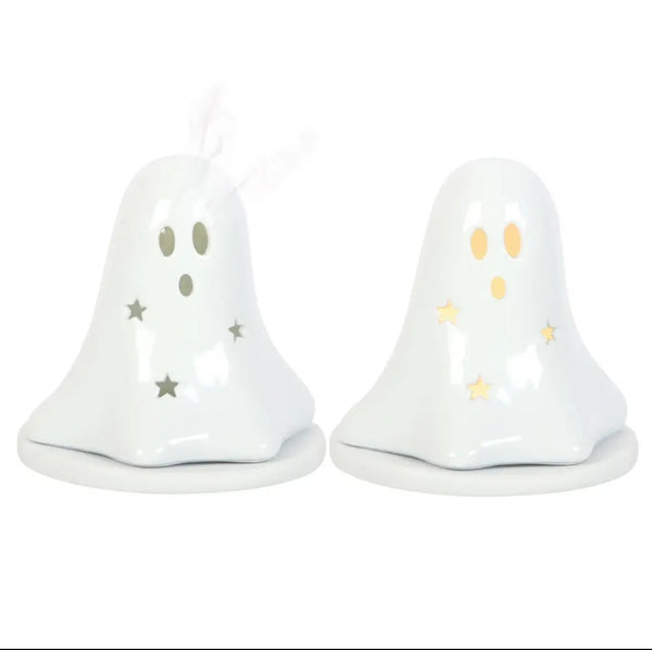 Ceramic tealight and incense ghost