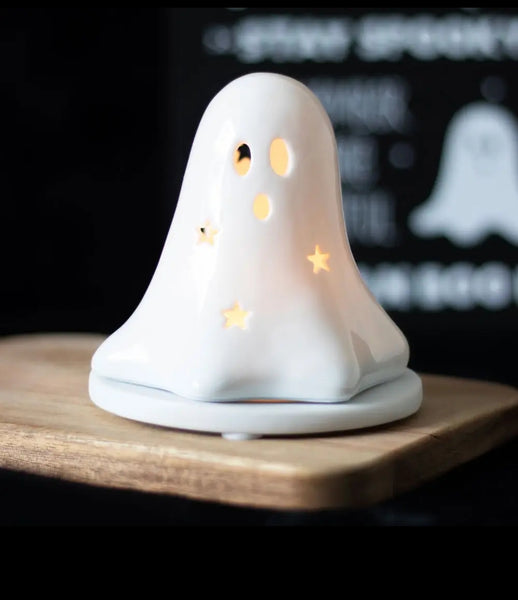 Ceramic tealight and incense ghost