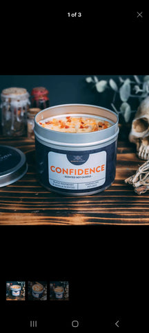 Confidence crystal candle